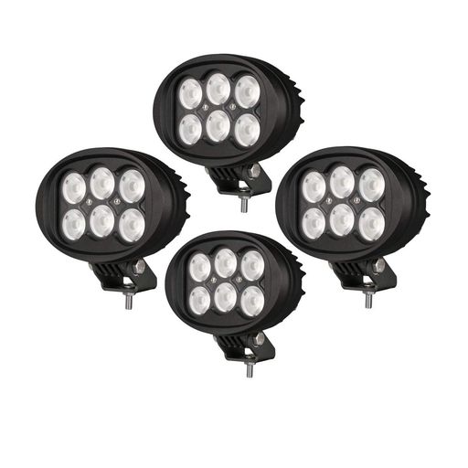 トラクター 作業灯 広角 60W LEDフォグランプ 作業照明 ブラケット DTコネクタキット付き LEDサブライト IP68防水 12V 24V兼用 角度調整可能 4個セット 【LIGHTRONIC】