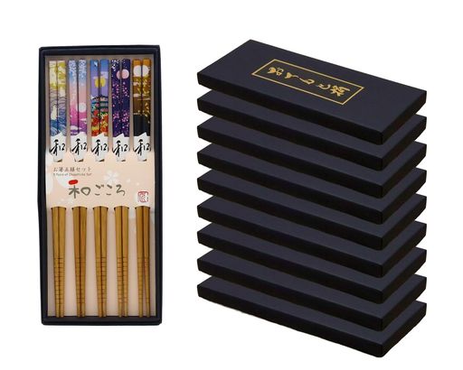 和ごころ お箸5膳セット(日本の風景)×10箱セット 日本のおみやげ