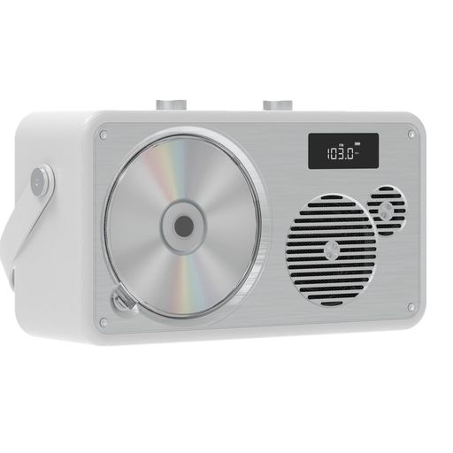 ポータブルCDプレーヤー 10W BLUETOOTH対応/FMラジオ/MP3再生/USB/AUX入力/ヘッドフォンジャック/日本語リモコン 内蔵2000MAH充電池 電池長持ちタイプ CDプレーヤー コンパクト