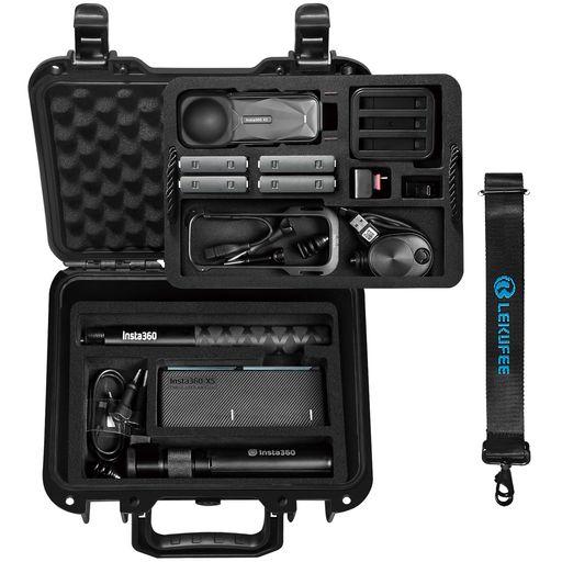 LEKUFEE INSTA360 X5 ケース 防水収納ケース 収納できますINSTA360 X4/INSTA360 ONE X3/INSTA360 ONE X2 アクションカメラとそ & もっとカメラアクセサリー(軽量 全面保護型 防塵 耐衝撃性