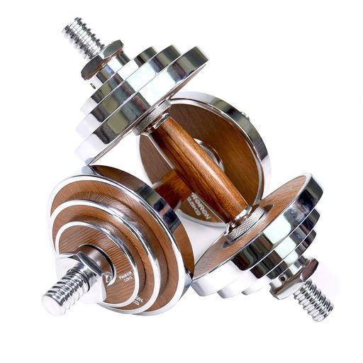 PROIRON ダンベル 10KG 2個セット革新的なウォールナット・鋼製の20KG 可変 ダンベル アレー 二重アンチルーズロック保護 筋トレダンベル ウェイトフィットネス ホームジムで