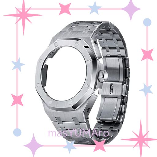 [CASIROYAL] GA2100 カスタムパーツ 第3 / 4世代 メタル 腕時計交換用カスタム用、メタルバンド ベゼル カバー GA-2100 2110用(ケースにはネジが8本)