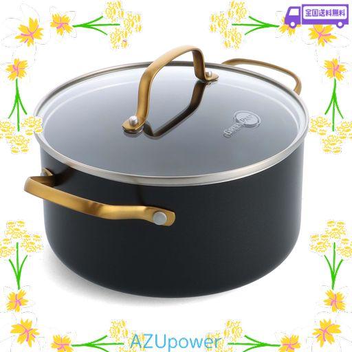 グリーンパン(GREENPAN) GREENPAN ストゥディオ STUDIO 有害物質を一切含まない砂由来のミネラル成分のセラミックコーティング 両手鍋 キャセロール 20CM IH ガス 対応 くっ付きにくい ダイヤモン…