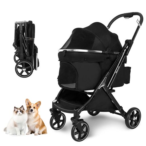 TOTORO BALL 愛玩動物手押し車 犬 乳母車 4輪 犬用手押し車 中型犬 小型犬2匹 猫 飛び出し押しとどめる先んじる2本付き添い人 耐荷重30KG 押し並べて型 ワンタッチ折り畳み パウダーコンパクト收？ 独立独行式 惜しみ無い位相空間 精神的な統合飾り気の無い 18…