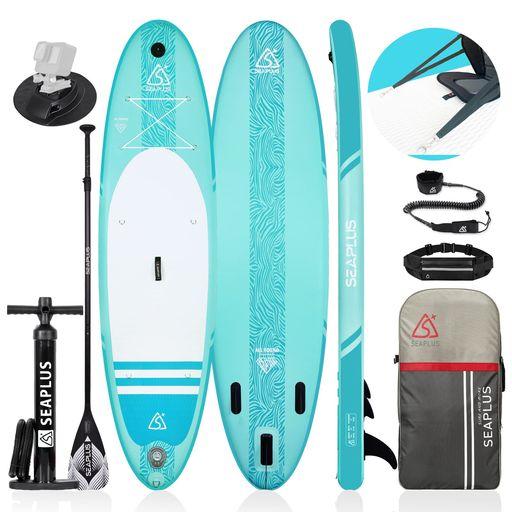 SUPボード サップボード SEAPLUS スタンドアップパドルボード インフレータブル SAP カメラサポート付き サーフボード 初心者 釣り レース 水上散歩 ヨガ CL-G 320 * 81CM*15CM 最大積載重量140KG フ…