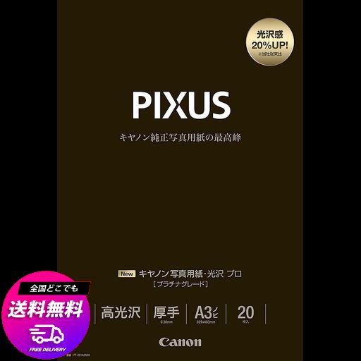 キヤノン 写真用紙 光沢 プロ プラチナグレード A3ノビ 20枚 PT