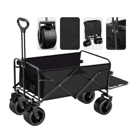 【2024強化版 後部展開可】キャリーワゴン 大容量230L 耐荷重250KG アウトドアワゴン キャリーカート キャンプカート 長物対応 取り外し可能 大型 折りたたみ キャンプ用品 荷物運び 軽量 大…