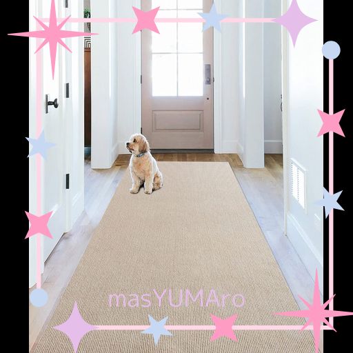 廊下敷き マルチロールカーペット 吸着マット 足腰負担軽減 洗える 300*68CM 厚み4MM ずれない キッチン 階段 床保護 キズ防止 滑り止め チェア タイル 床暖房対応 騒音対策