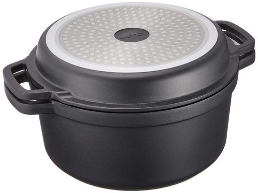 COTTA 無水調理鍋 黒 直径:24CM 本体高さ:11.5CM 蓋:3.5CM 91469