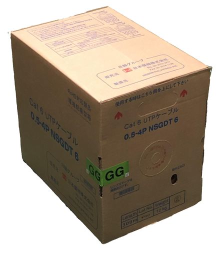 日本製線 CAT6 LANケーブル(300M巻き) NSGDT6 0.5MM-4P 若草