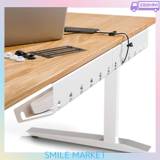 PAMO ケーブルダクトデスク3組 デスク下I設置が簡単10×ベルクロタイとケーブルクリップI付き 事務所/ホームオフィスデスクオーガナイザー