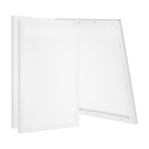 PATIKIL 伸張 キャンバス 3枚 セット 24インチ X 12インチ 長方形 キャンバス 白 油絵 水彩画 アクリル絵の具 用 綿 プリマド 下地処理済み