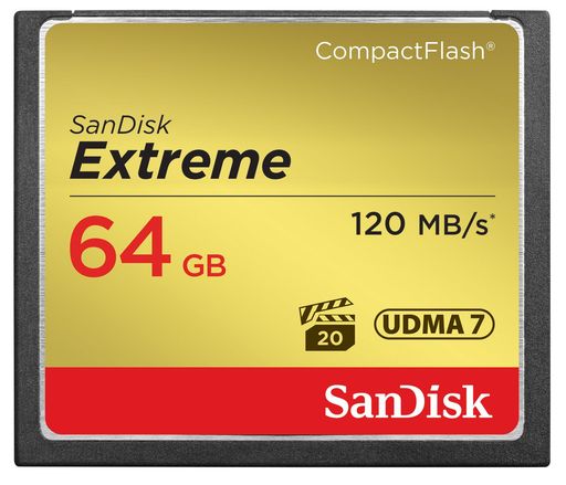 SANDISK (サンディスク) 64GB コンパクトフラッシュメモリーカード EXTREME (最大読込 120MB/S 最大書込 85MB/S) SDCFXSB-064G-G46 [ 海外パッケージ ]