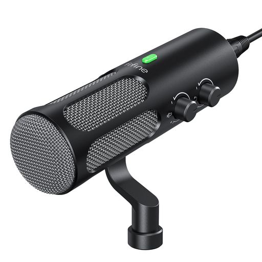 FIFINE ダイナミックマイク USB/XLR接続可能 単一指向性 ノイズ低減 USBケーブル付属 PC/プレステ/オーディオミキサー対応 ステレオミニ端子 ミュート機能 ライブ配信 ポッドキャスト ボーカ…