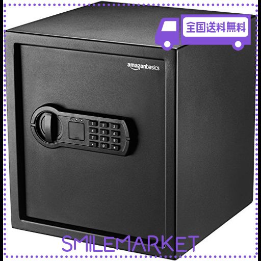 AMAZONベーシック 金庫 家庭用 業務用 電子式 テンキー式 34L (幅33 X