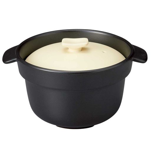 萬古焼 レンジ 炊飯釜 3合炊き 約1600ML 電子レンジ オーブン 直火対応 クリーム 日本製 18237 9,135円