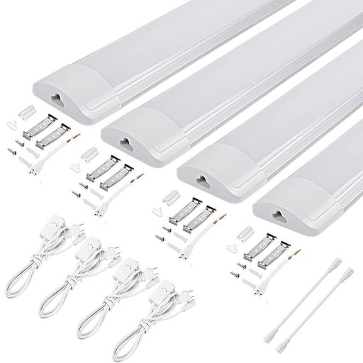 MAGOKORO LED蛍光灯 器具一体型 40W形 LED ベースライト120CM キッチン用ライト 36W消費電力 一体直管ランプ 8畳 明るい 薄型蛍光灯 エコ軽量 省エネ 簡単接続可能 天井直付型 天井照明 昼光色 6000… 6,624円
