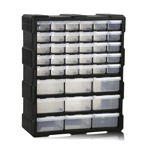 39 グリッド パーツキャビネット TOPIND パーツ収納 パーツキャビネット工具箱 パーツケース 引出しストッパー付 引出し(ブラック) 7,405円