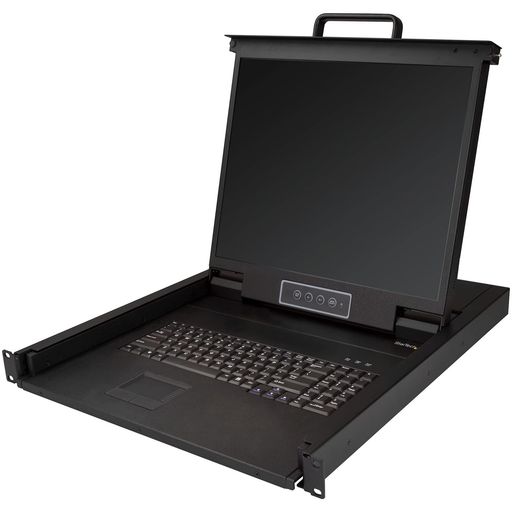STARTECH.COM KVMコンソール/ラックマウント型/1ポート/19インチLCDモニター/1U/VGA/1280X1024/USB対応/MTBF 50,000時間/ケーブル付属/KVMコンソールドロワー RKCONS1901