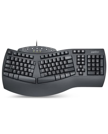 PERIXX(ペリックス) PERIBOARD-512BUS エルゴノミクス キーボード 有線 英語配列 フルサイズ 左右分離型 人間工学 104キー 立体カーブ 腱鞘炎防止 【正規保証品】(有線・ブラック)