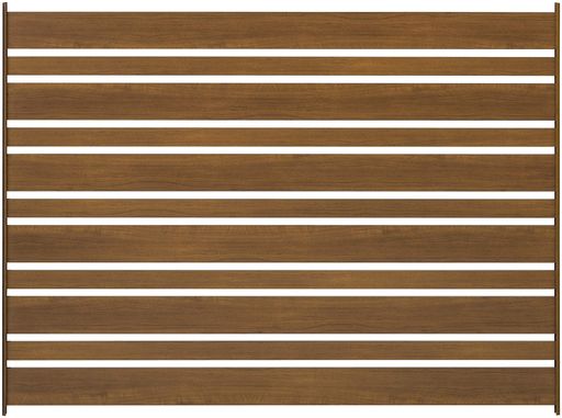 タカショー フェンス 美WOOD 木目調 錆・キズに強いアルミ製 幅120CM×奥行2.5CM×高さ89.4CM シックボーダー ナチュラルウッド 目隠し 庭 ガーデン BEW-FC894NW