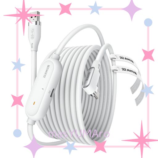 AMVR LINKケーブル 5M 急速充電COMPATIBLE WITH QUEST3S/QUEST3/QUEST