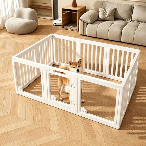 ペットサークル 折りたたみ 犬 サークル 室内 置くだけ DIY ペットフェンス 透明アクリル板 大きめ パネル ペットケージ 小型犬 ドア付き 高さ60CM 犬げーじ 中型犬 おしゃれ ペット ゲージ …