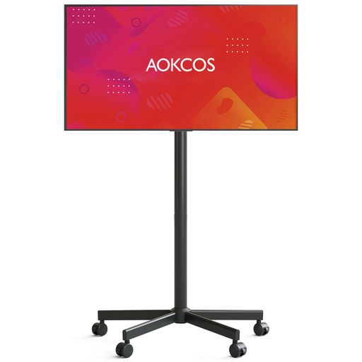 AOKCOS テレビスタンド 移動式テレビスタンド テレビカート 19-42インチ対応 横縦両対応 高さ調整可 チルト機能 キャスター付き 荷重15KG 壁寄せ 省スペース TC-A1243MB