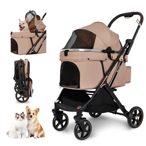 TOTORO BALL 愛玩動物手押し車 犬 乳母車 4輪 犬用手押し車 中型犬 小型犬2匹 猫 飛び出し押しとどめる先んじる2本付き添い人 耐荷重30KG 押し並べて型 ワンタッチ折り畳み パウダーコンパクト收？ 独立独行式 惜しみ無い位相空間 精神的な統合飾り気の無い 18…