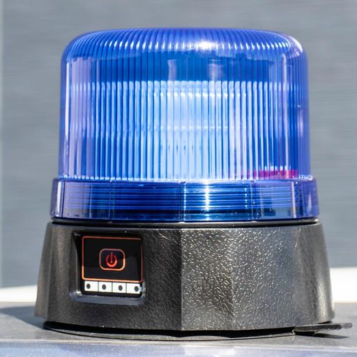 FUNKS 回転灯 充電式 マグネット 防水 青 青色 ブルー LED 青パト 車載可