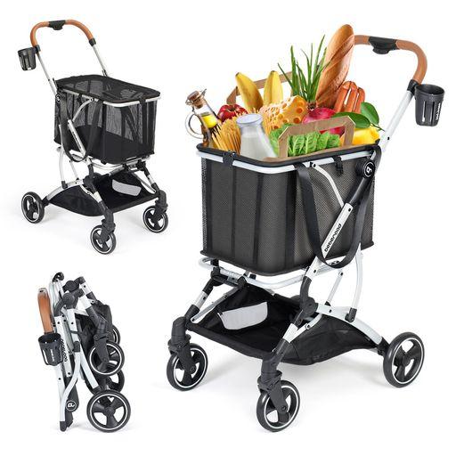 BEBEROAD PETS T2 ショッピングカート 買い物カート キャリーカート かいものカート 折りたたみ 4輪 大容量 カート キャリーカート 軽量 コンパクト 台車 買い物バッグ 耐荷重(約)25KG