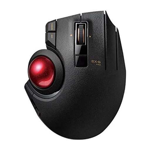 エレコム トラックボールマウス/親指/8ボタン/有線/無線/BLUETOOTH/ブラック