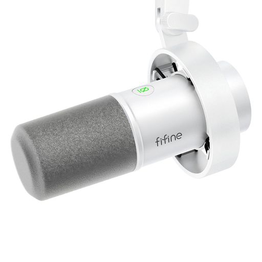 FIFINE ダイナミックポットキャストマイク USB/XLR接続可能 カーディオイドパターン単一指向性 USBケーブル付属 PC/プレステ/サウンドカード/ミキサー対応 イヤホン出力端子付き ワンタッチ…