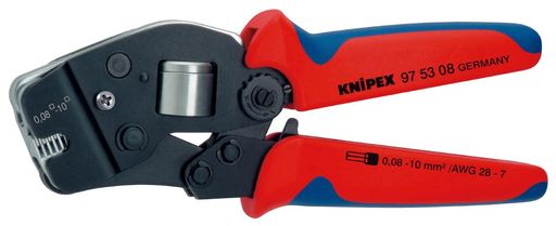 KNIPEX クニペックス ワイヤーエンドスリーブ用 圧着ペンチ 0.08-10MM2 コンフォートハンドル 9753-08