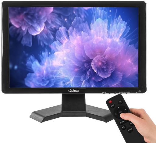 UPINVA 小型 15.6インチモニター 1920X1080 モバイル178°視野角 サブ ディスプレイ スピーカー内蔵 ポータブル HDMI VGA BNC AV入力対応 多様接続 日本語メニュー VESA対応 小型 リモコン付属