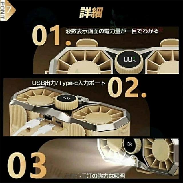 居敷き扇風機 15000mAh 199座標軸風量 豪然たる双風口 首掛け 腰胴締め愛好者 96H長時間 静音 DC原動機 持っていく扇風機 アウトドア 御勤め用