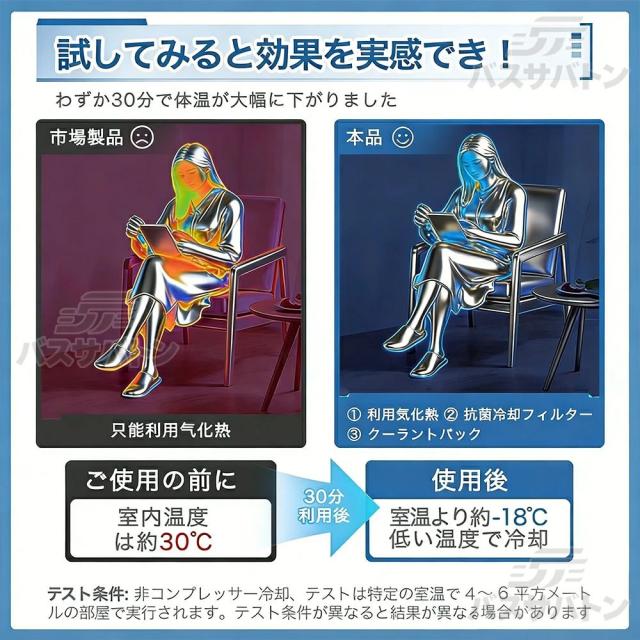 2026新型 冷風機 冷風扇 5Lタンク 羽なし 自動首振り リモコン 空気清浄 加湿 静音 節電 リビング 寝室 暑さ対策 人気モデル_4