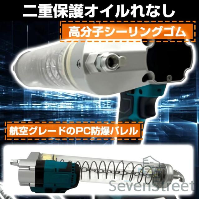 充電式グリスガン コードレス 電動グリースガン 高圧 小型 軽量 電動工具セット 掘削機 農業機械 自動車 オートバイ 潤滑 メンテナンス