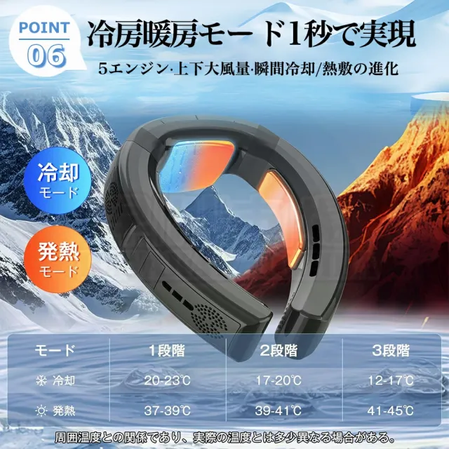 【2026年新発売】ネッククーラー 首掛け扇風機 冷却プレート 瞬間冷却 半導体冷却 静音 軽量 羽なし 6000mAh大容量 急速充電 LED表示 首かけクーラー 携帯扇風機 夏対策 熱中症対策_10