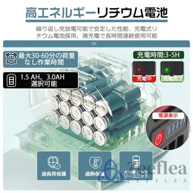 電動グリスガン 充電式 コードレス 12000PSI 超高圧 600cc 大容量 LEDライト付き 自動給油 グリースガン 農機 車 バイク 整備工具_4