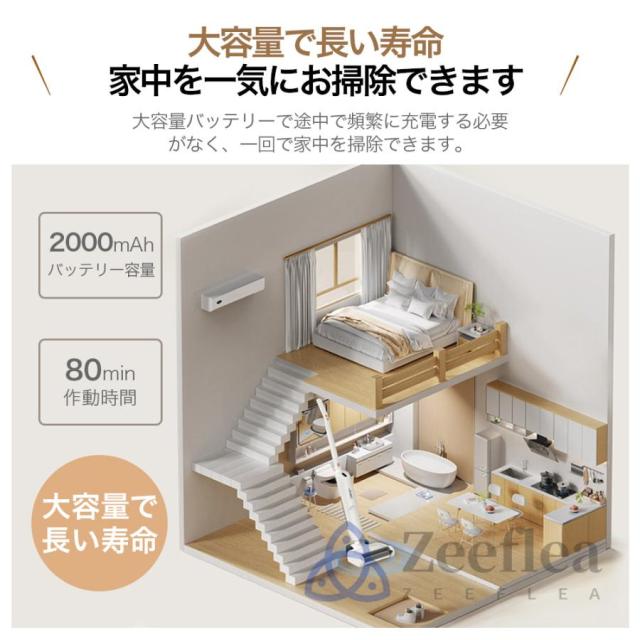 掃除機 コードレス 強力吸引 ハンディー クリーナー 50000pa 乾湿両用 2WAY 軽量化 業務用 家庭用 サイクロン式 スティック型 軽量 静音 小型 省エネ 一人暮らし_12