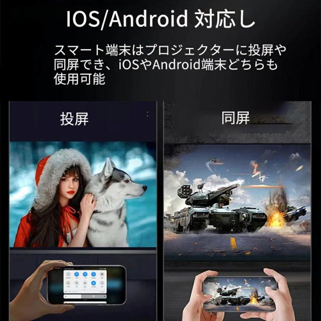 プロジェクター 家庭用 小型 1080P対応 自動台形補正 5G Wi-Fi6対応 天井投影 ホームシアター Android/iPhone/PC対応 コンパクト Bluetooth5.2 HIFIスピーカー内蔵 リモコン付属_8