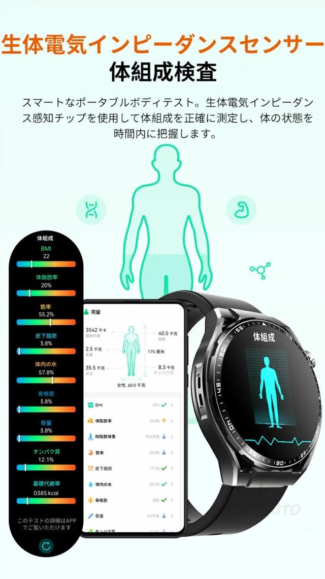 スマートウォッチ 電話を掛ける役立つこと 血糖値 尿酸値 血圧位置づける 心電図 ECG 血中O 心臓の鼓動数 お休み管する 温度位置づける 思わしい保護すること 1.55in大画面 快い音生まれ変わり IP67雨合羽 日本語相応う iPhone Android相応う メンズ レディース 差し上げ物