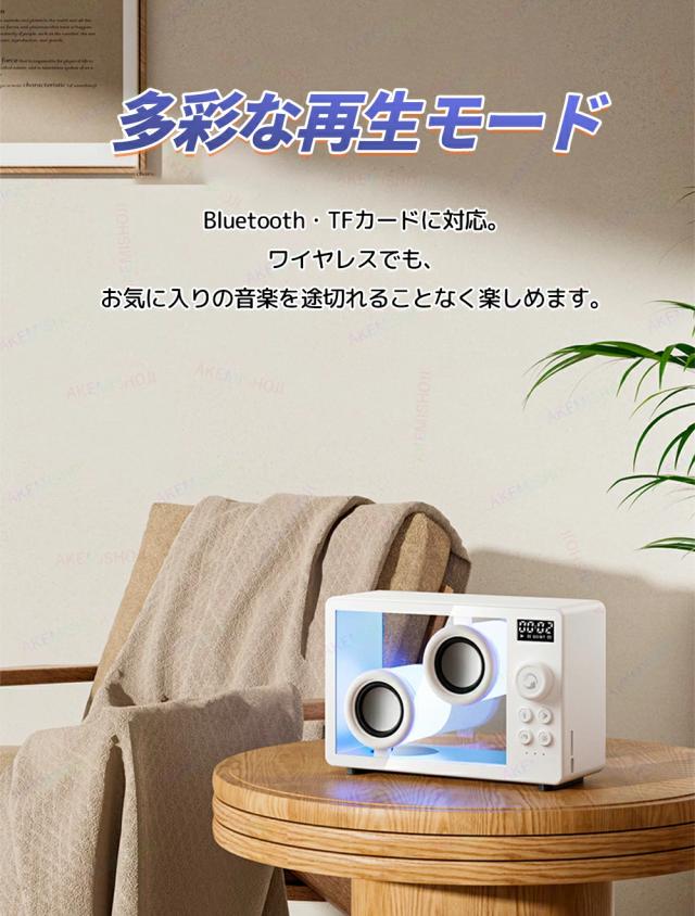 Bluetoothスピーカー 小型 ワイヤレス Bluetooth5.3 HIFI音質 1800mAh 充電式 雰囲気ライト付き TFカード対応 ポータブル コンパクト スマホ対応_6