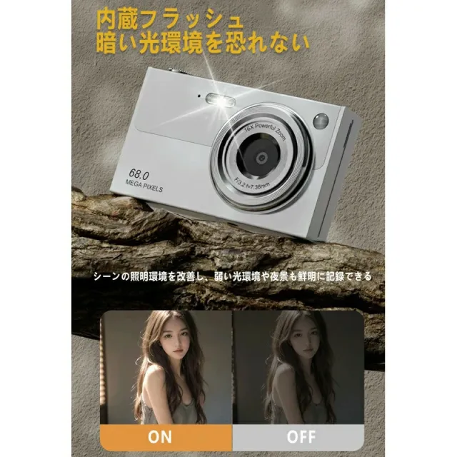 デジタルカメラ 4K 高画質 6800万画素 16倍ズーム 大画面2.8インチ 小型軽量 オートフォーカス ウェブカメラ機能 初心者 キッズカメラ ビデオカメラ 卒業式 入学式 プレゼント対応_9