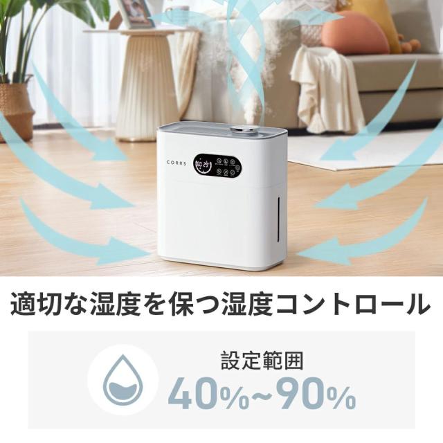 【クーポンで最安8400円】「楽天1位」「新色登場＆4重除菌」加湿器 大容量 6.5L 上から給水 ハイブリッド加湿器 卓上加湿器 UV除菌機能付き ヒーター機能付き 高温除菌 マイナスイオン機能 アロマディフューザー 卓上 オフィス 加湿機 静音 省エネ 送料無料 2025