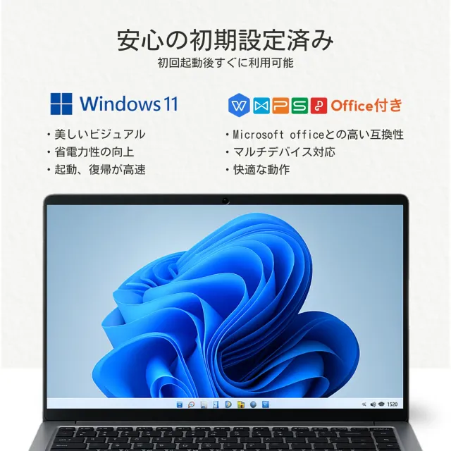 ノートパソコン 新品 Office付き 第14世代CPU 15.6型 メモリ16GB SSD256GB 512GB Windows11 日本語キーボード テンキー 15インチ Webカメラ 高速WiFi Bluetooth 軽量 ホワイト 白 パソコン PC 在宅 事務 学習用 おすすめ 1年保証_14