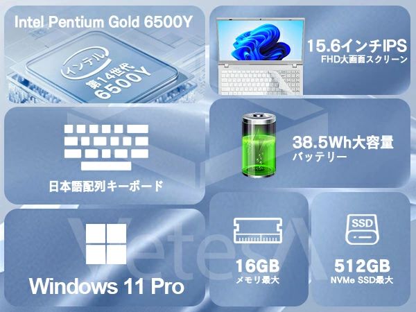 ノートパソコン 新品 Office付き 第14世代CPU 15.6型 メモリ16GB SSD256GB 512GB Windows11 日本語キーボード テンキー 15インチ Webカメラ 高速WiFi Bluetooth 軽量 ホワイト 白 パソコン PC 在宅 事務 学習用 おすすめ 1年保証_8