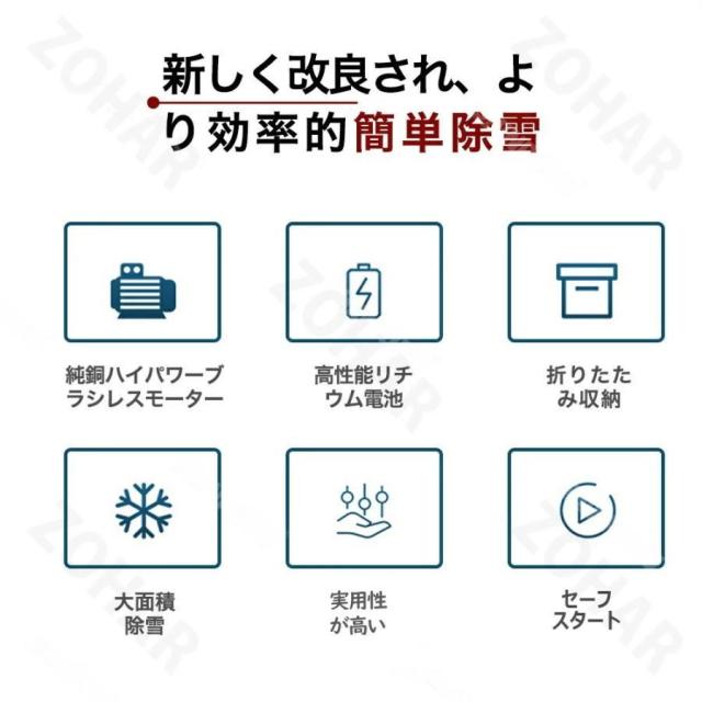 除雪機 コードレス 電動除雪機 充電式 雪かき 電動 スコップ 家庭用 除雪幅30cm 21V バッテリー 除雪器具 ショベル 雪かき機 小型除雪機_4