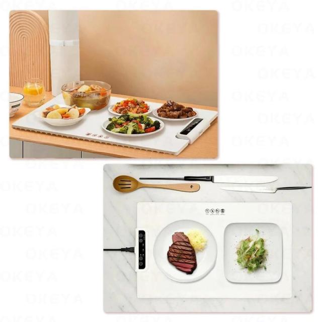 食品保温プレート シリコン製 電気保温トレイ ホットプレート 食品保温 